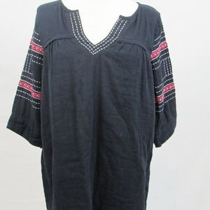 Roxy Mid length dress with embroidered detailing